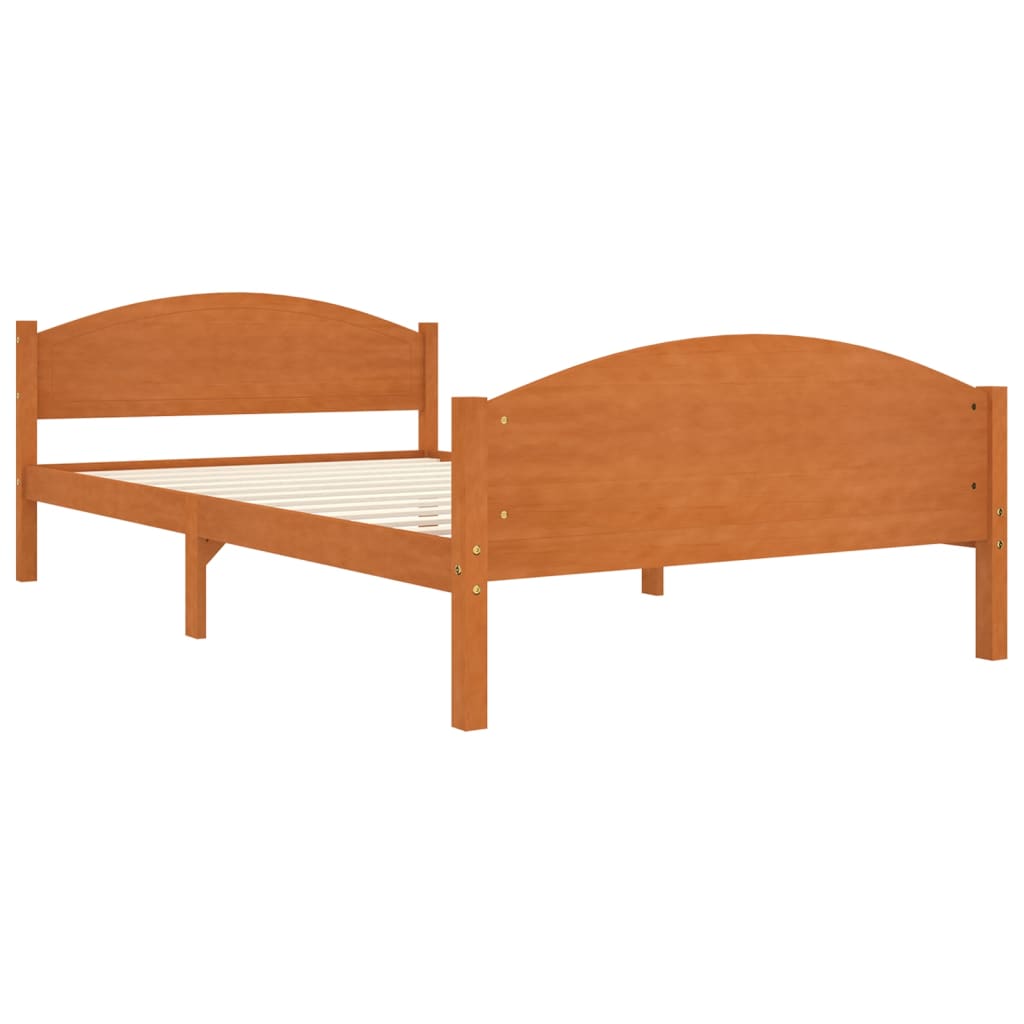 vidaXL Bed Frame without Mattress Honey Brown Solid Pine Wood 120x200cm