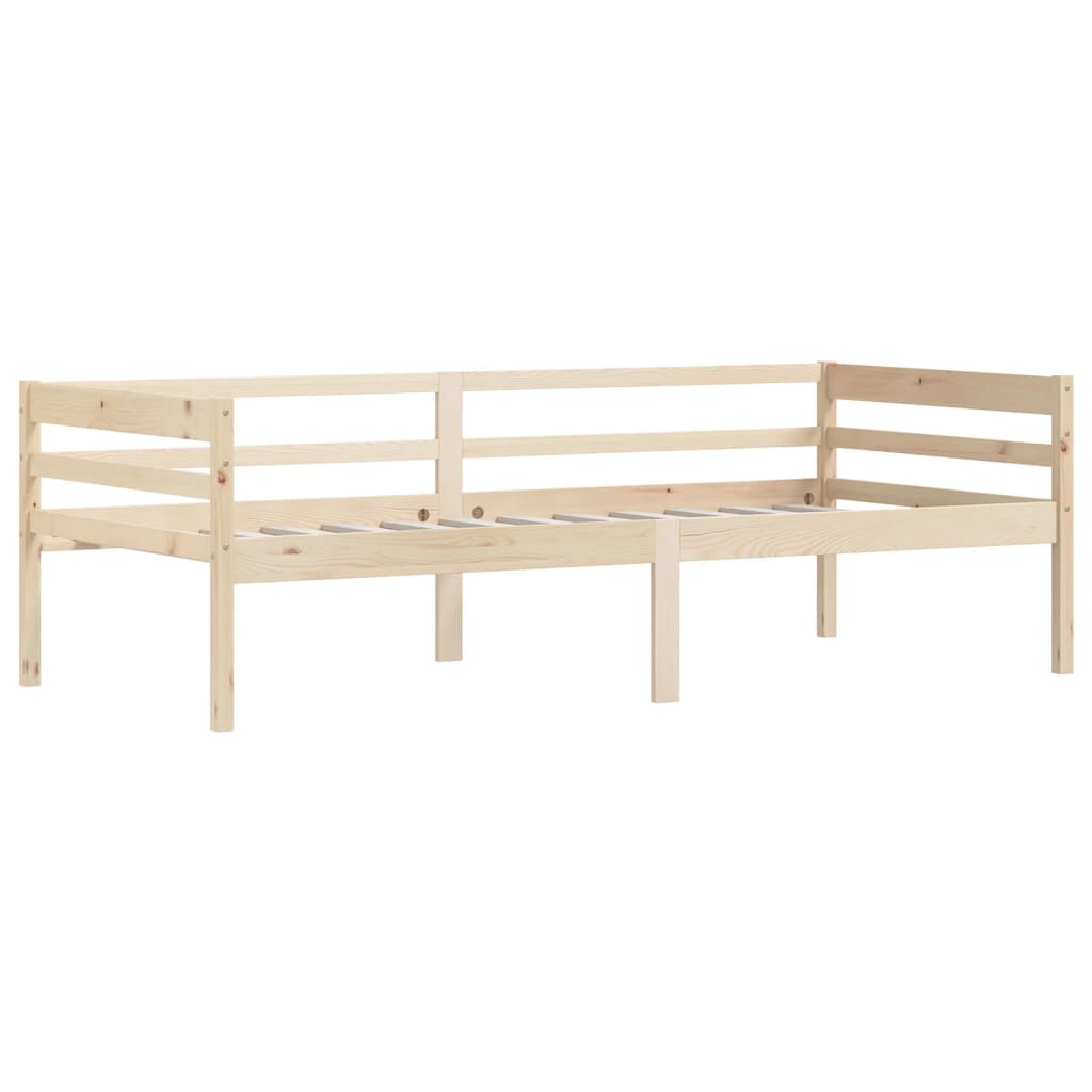 vidaXL Bed Frame without Mattress Solid Pinewood 90x200 cm