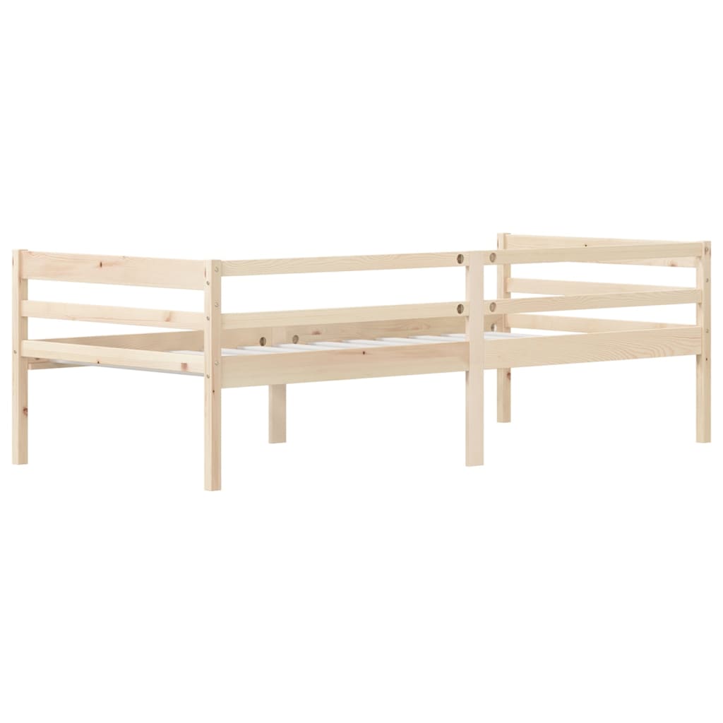 vidaXL Bed Frame without Mattress Solid Pinewood 90x200 cm