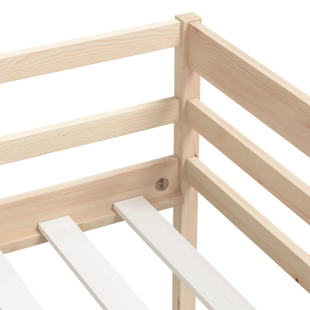 vidaXL Bed Frame without Mattress Solid Pinewood 90x200 cm