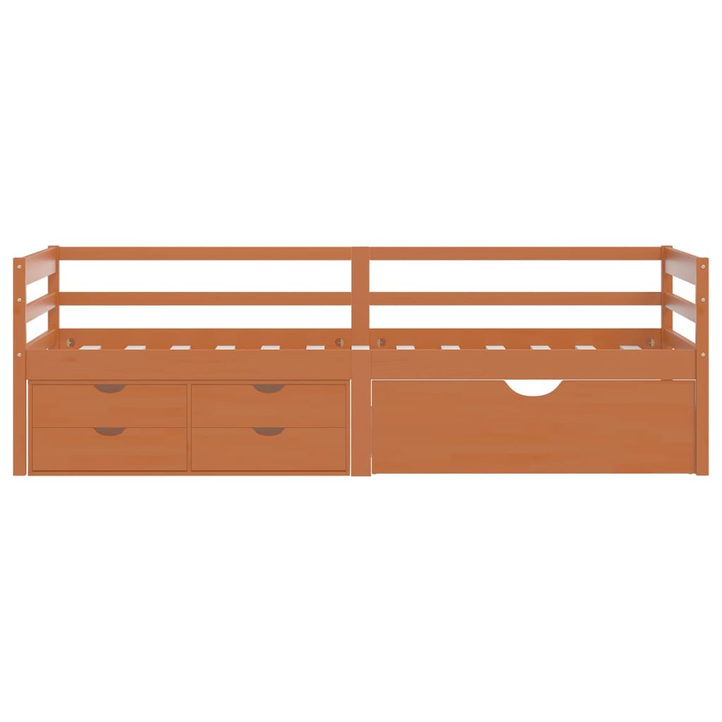 Bed Frame | Honey brown | Solid pine wood | Single | Bed Frame
