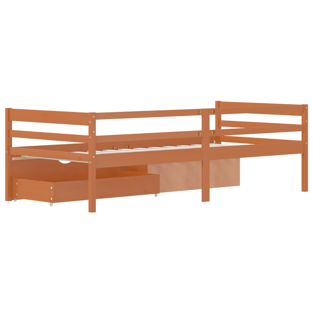 Bed Frame | Honey brown | Solid pine wood | Single | Bed Frame