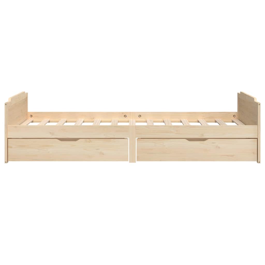 Bed Frame without Mattress Solid Wood Pine 90x200 cm