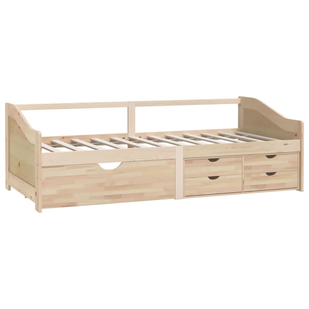 3-Seater Day Bed without Mattress Solid Pinewood 90x200cm