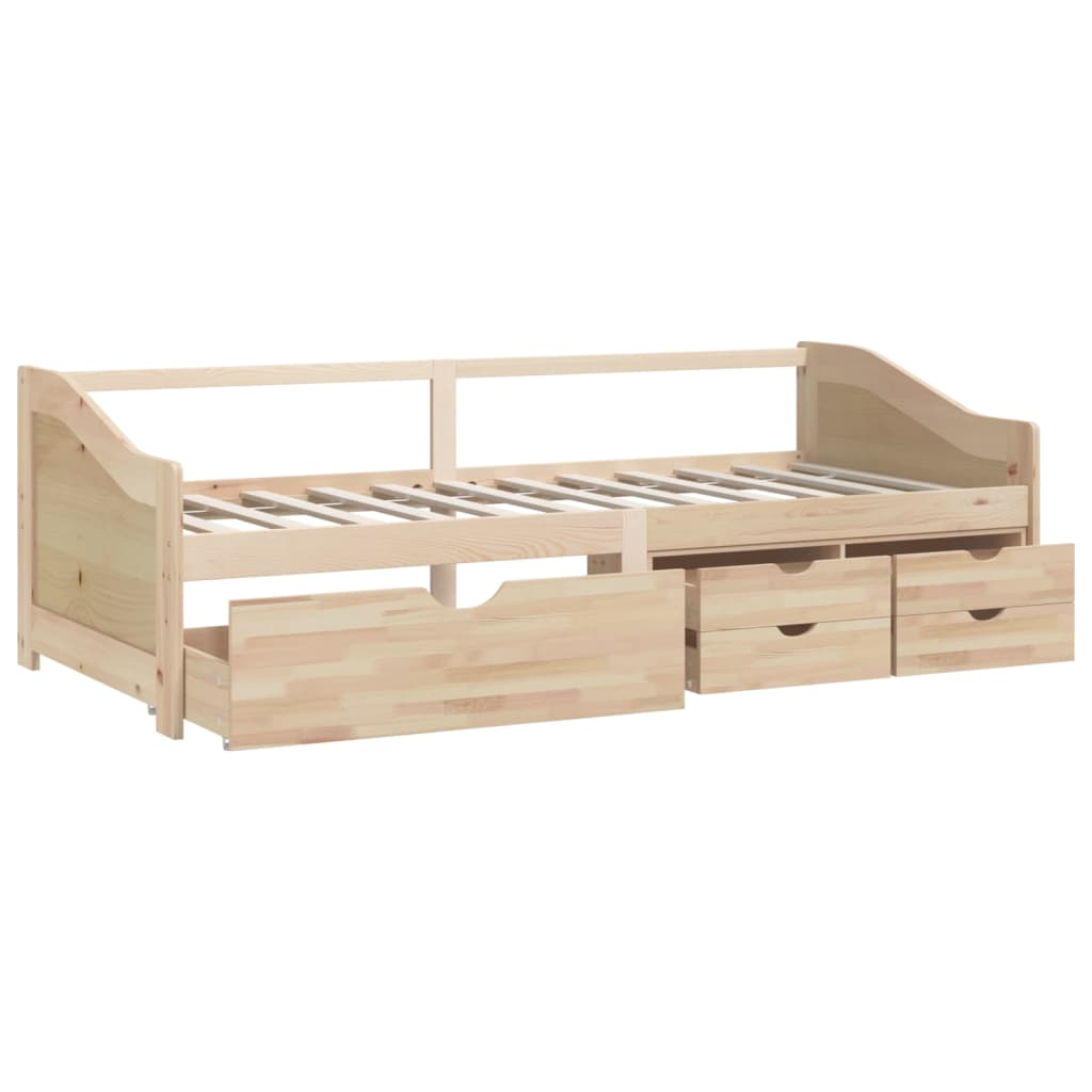 3-Seater Day Bed without Mattress Solid Pinewood 90x200cm