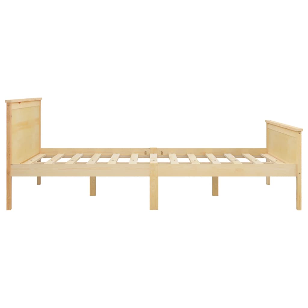 Bed Frame without Mattress Solid Wood Pine 120x200 cm