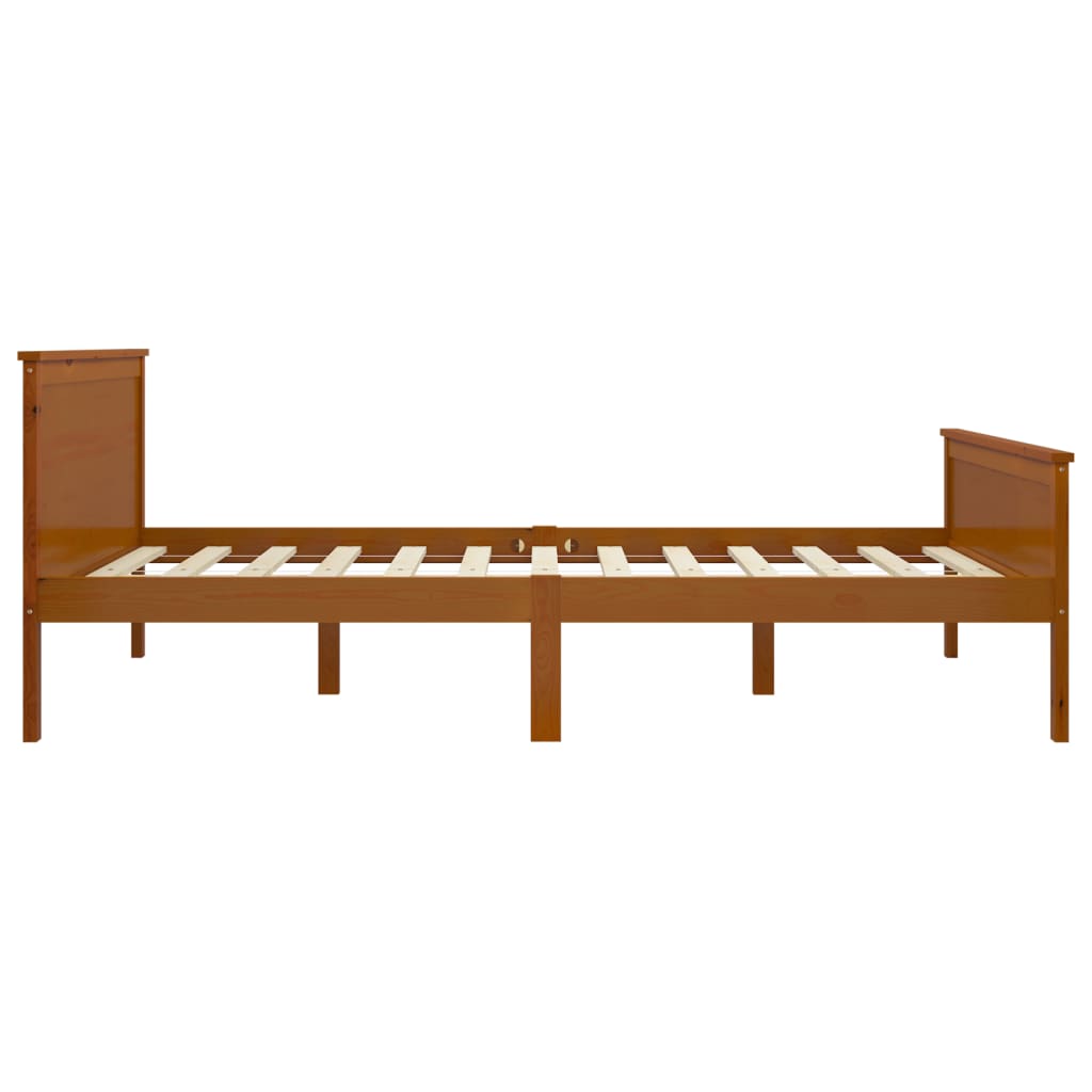 Bed Frame without Mattress Honey Brown Solid Wood Pine 120x200cm
