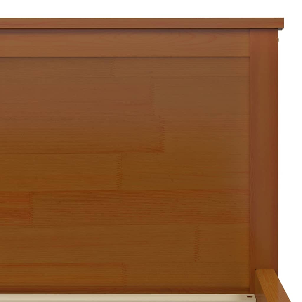 Bed Frame without Mattress Honey Brown Solid Wood Pine 180x200cm