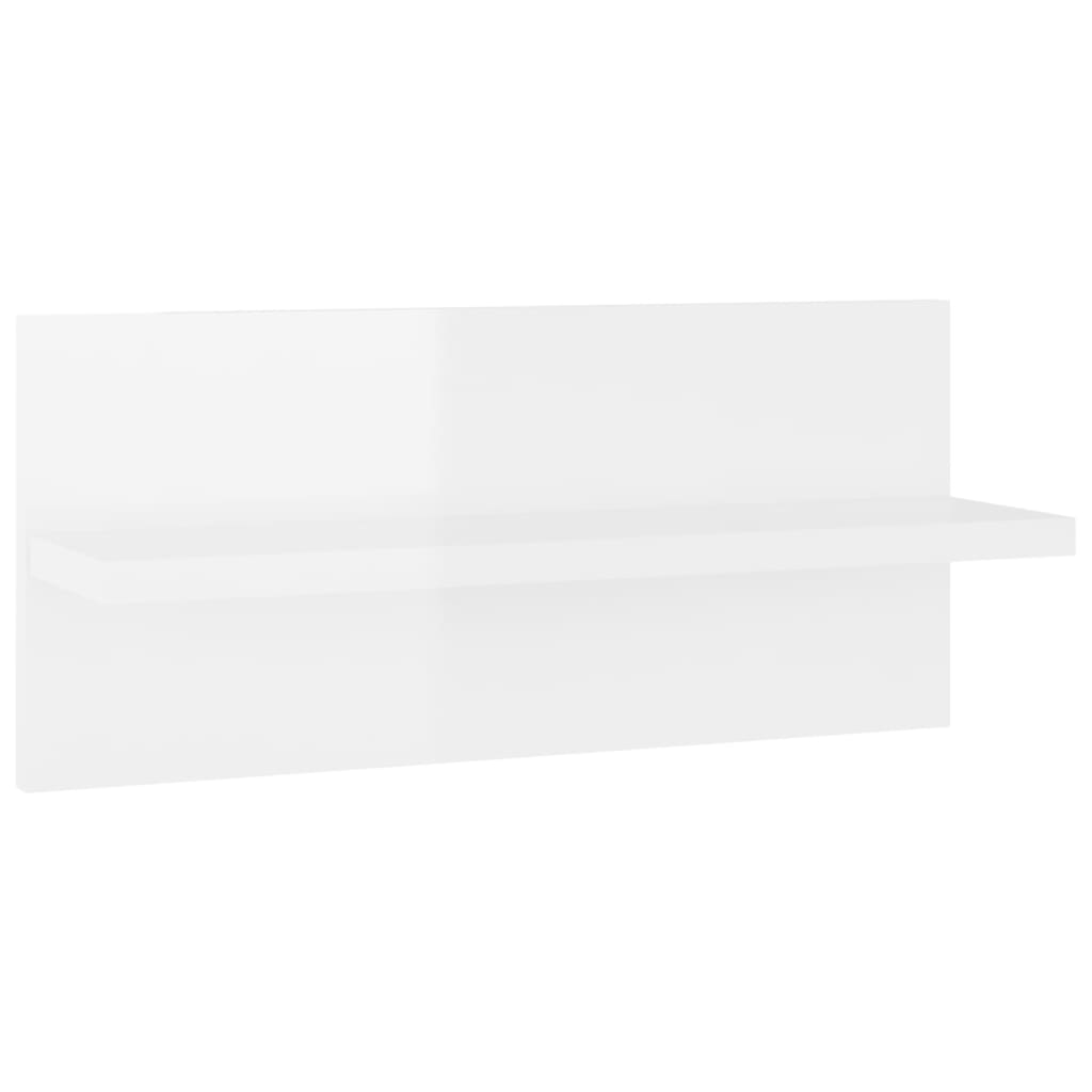 vidaXL Wall Shelves 4 pcs High Gloss White 40x11.5x18 cm