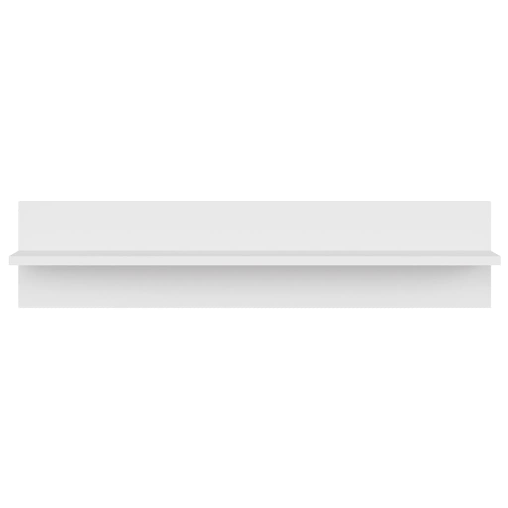 Wall Shelf 2 pcs White 80x11.5x18 cm Engineered Wood