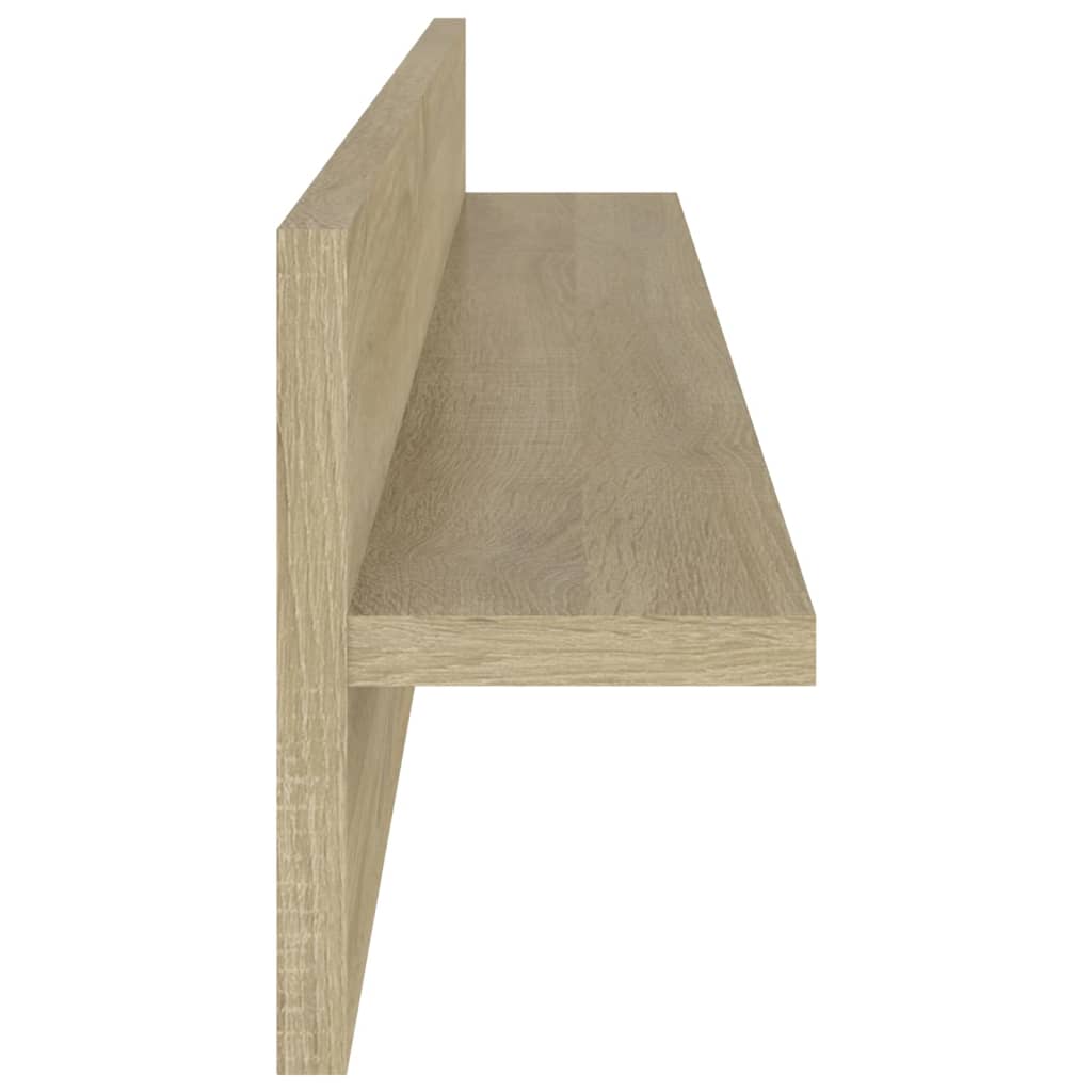 Wall Shelf 4 pcs Sonoma Oak 80x11.5x18 cm Engineered Wood