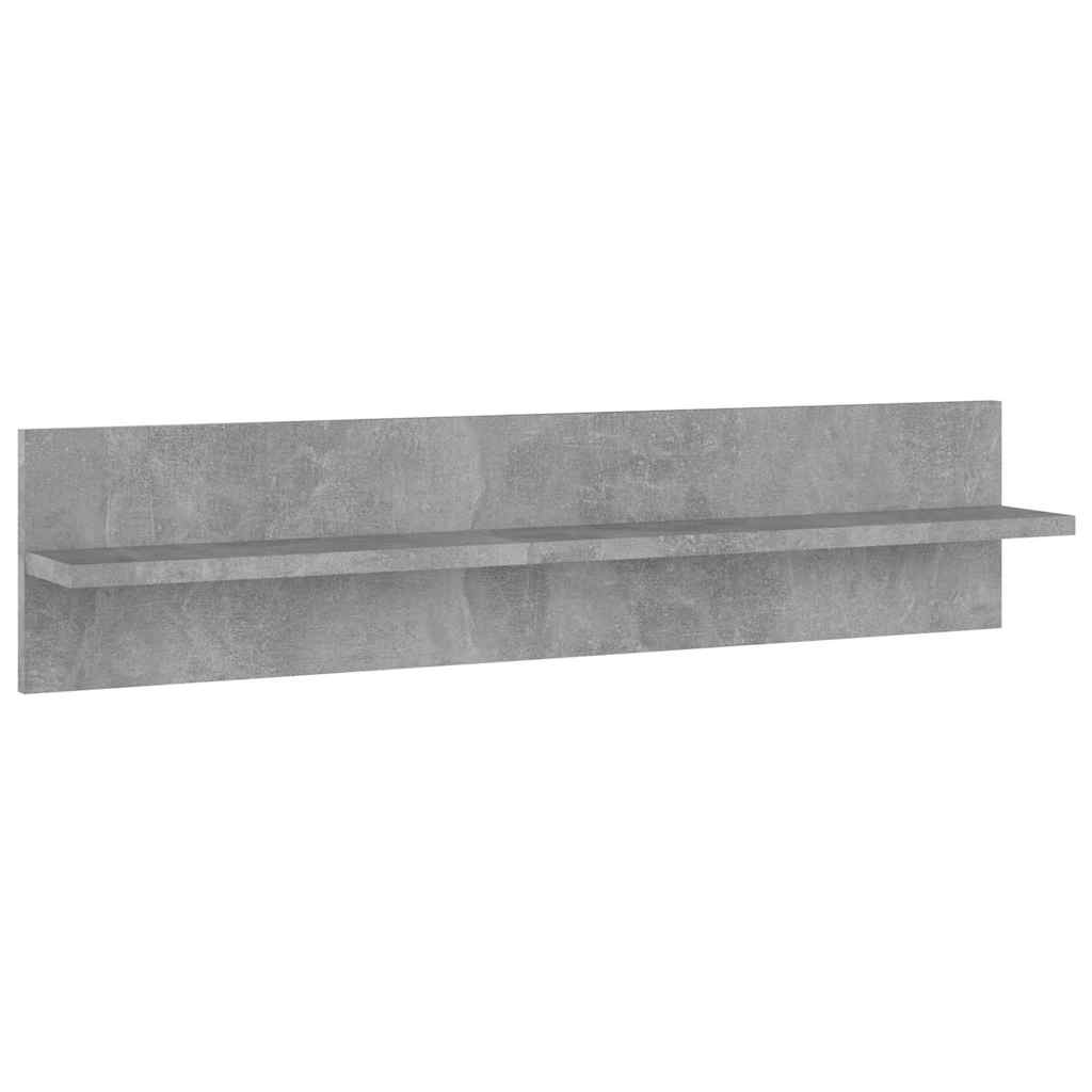 Wall Shelf 4 pcs Concrete Grey 80x11.5x18 cm Engineered Wood