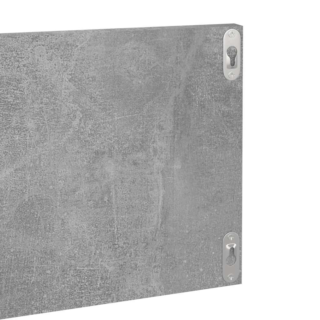 Wall Shelf 4 pcs Concrete Grey 80x11.5x18 cm Engineered Wood