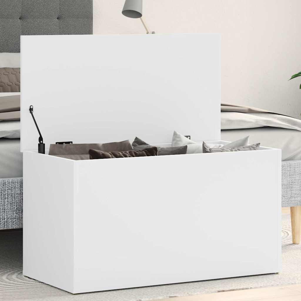 803056 vidaXL Storage Chest White 84x42x46 cm Engineered Wood