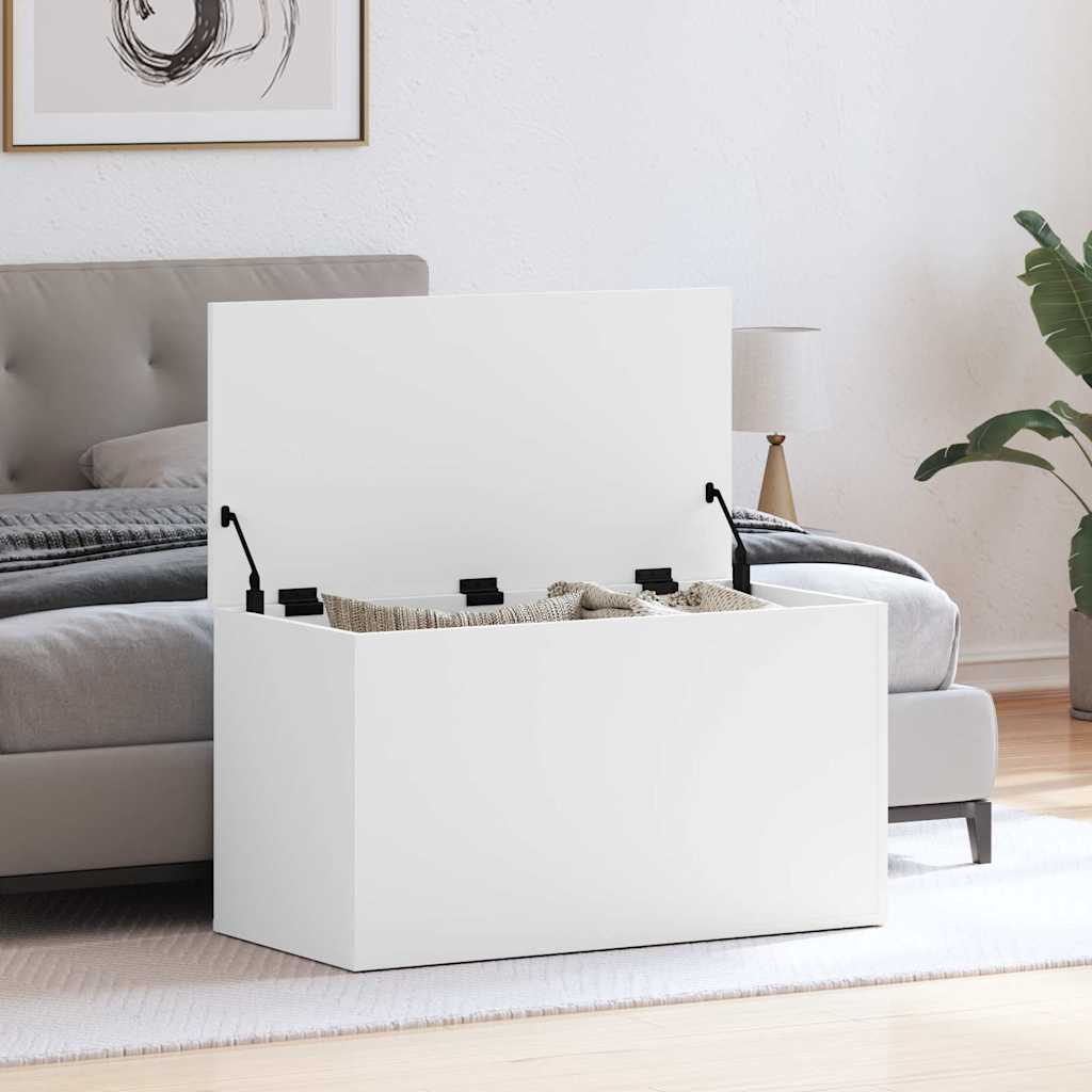 803056 vidaXL Storage Chest White 84x42x46 cm Engineered Wood