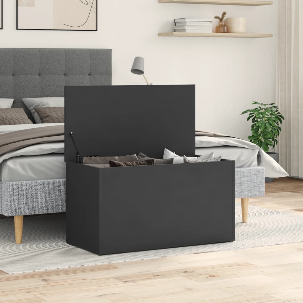 vidaXL Storage Chest Grey 84x42x46 cm Engineered Wood