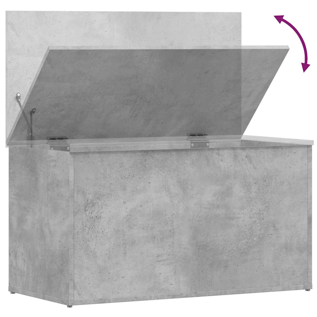 803060 vidaXL Storage Chest Concrete Grey 84x42x46 cm Engineered Wood