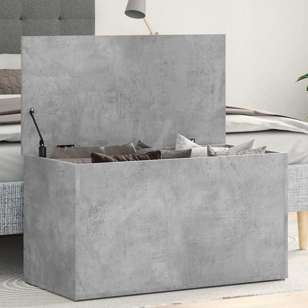 803060 vidaXL Storage Chest Concrete Grey 84x42x46 cm Engineered Wood