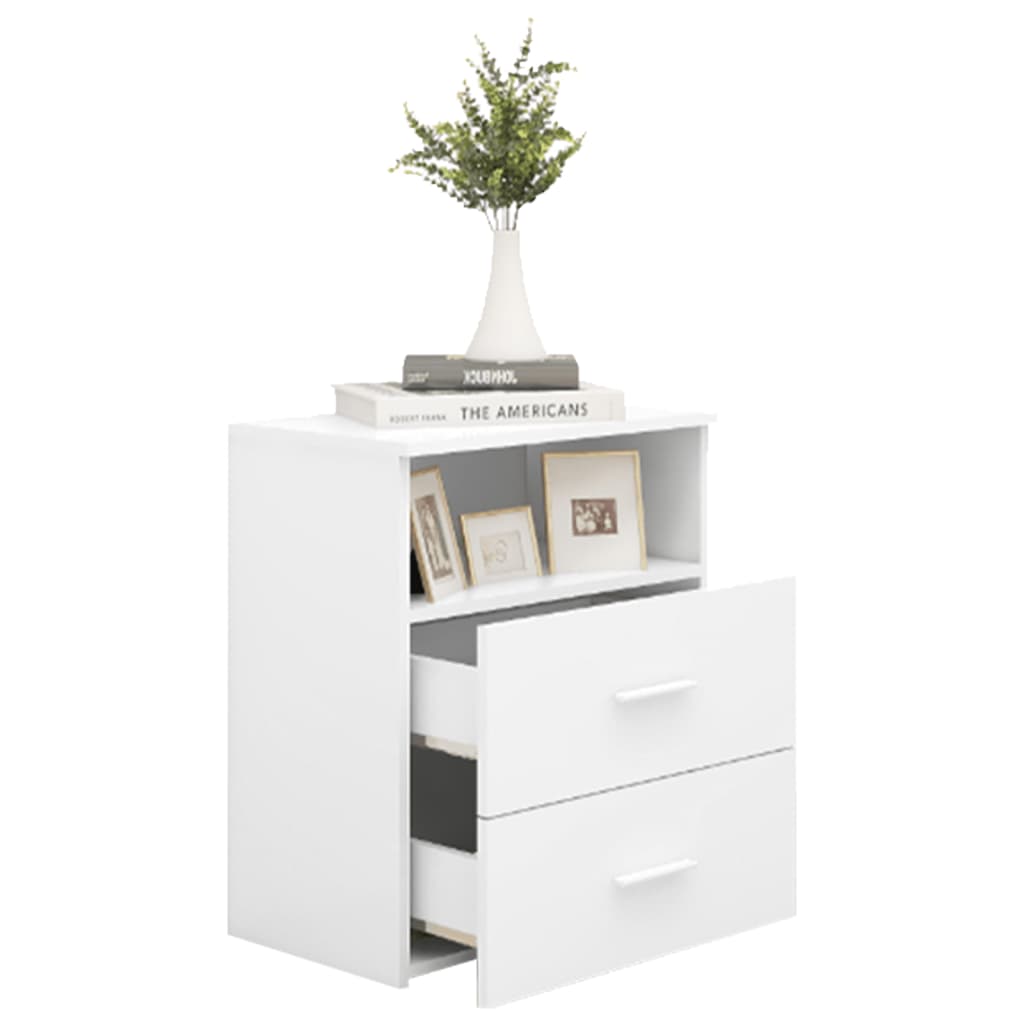 vidaXL Bed Cabinet White 50x32x60 cm