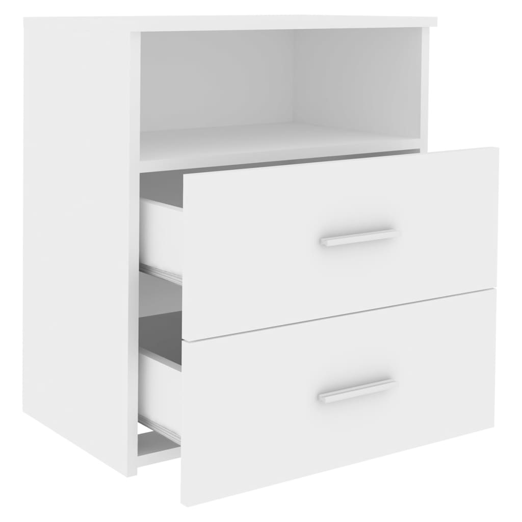 vidaXL Bed Cabinet White 50x32x60 cm