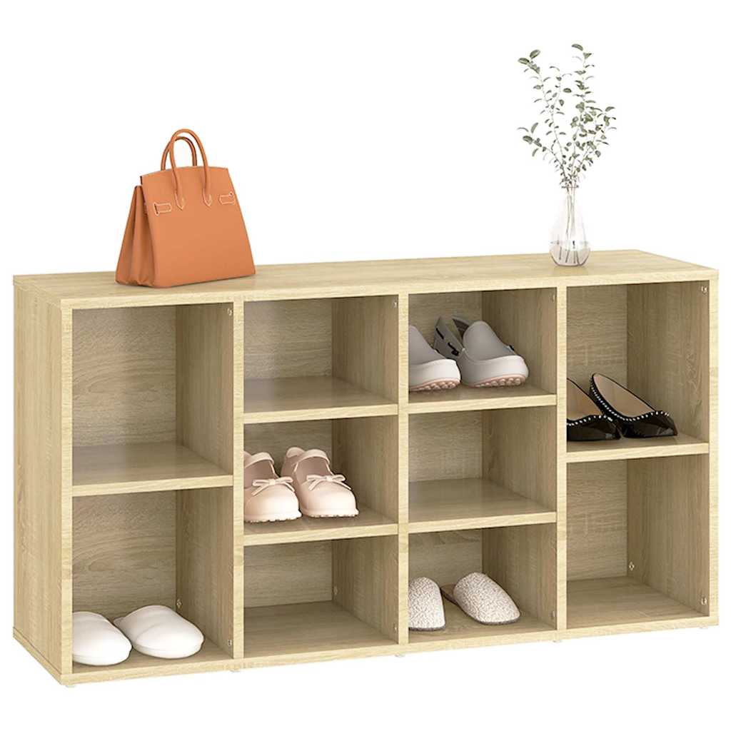 803293 vidaXL Shoe Bench Sonoma Oak 103x30x55 cm Engineered Wood