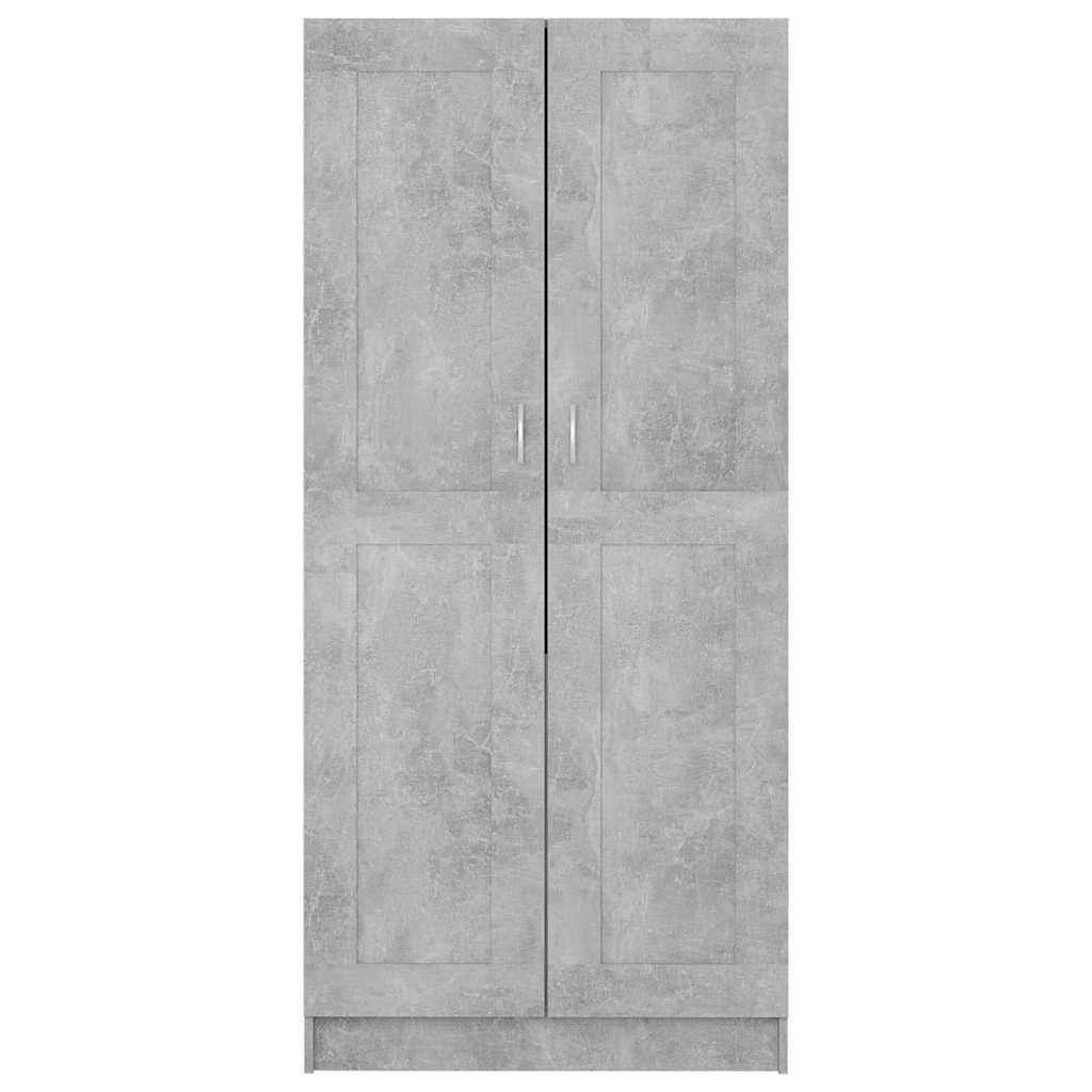803438 vidaXL Wardrobe Concrete Grey 82,5x51,5x180 cm Engineered Wood