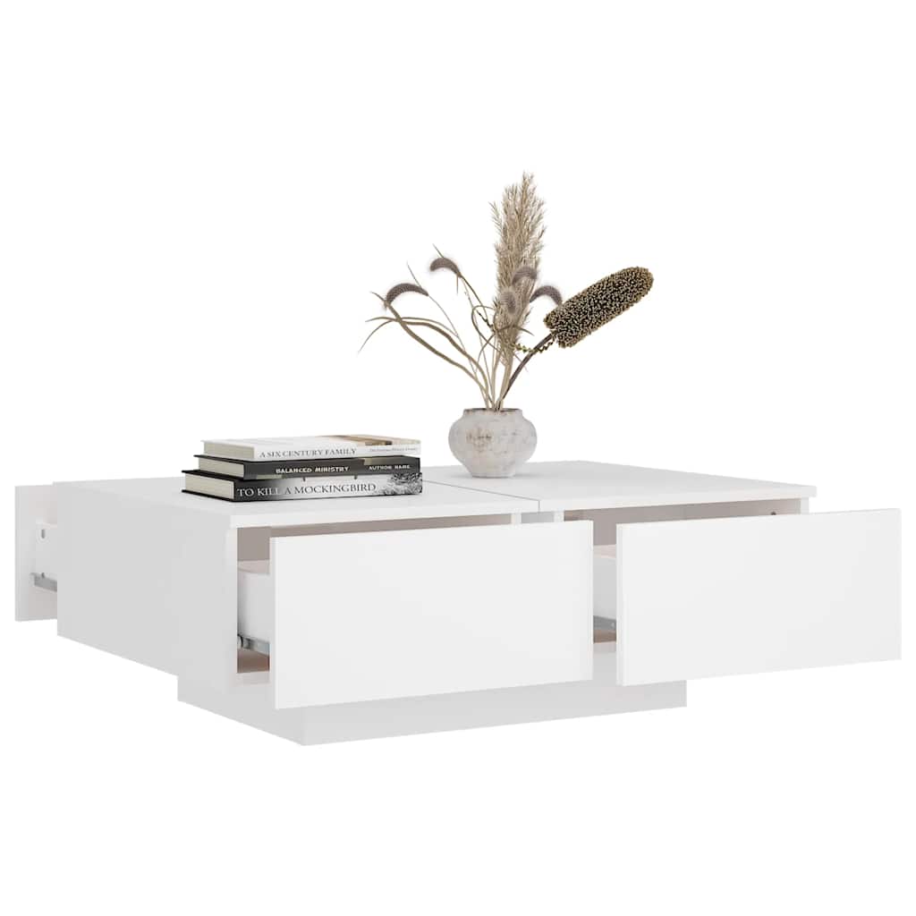 804175 vidaXL Coffee Table White 90x60x31 cm Engineered Wood