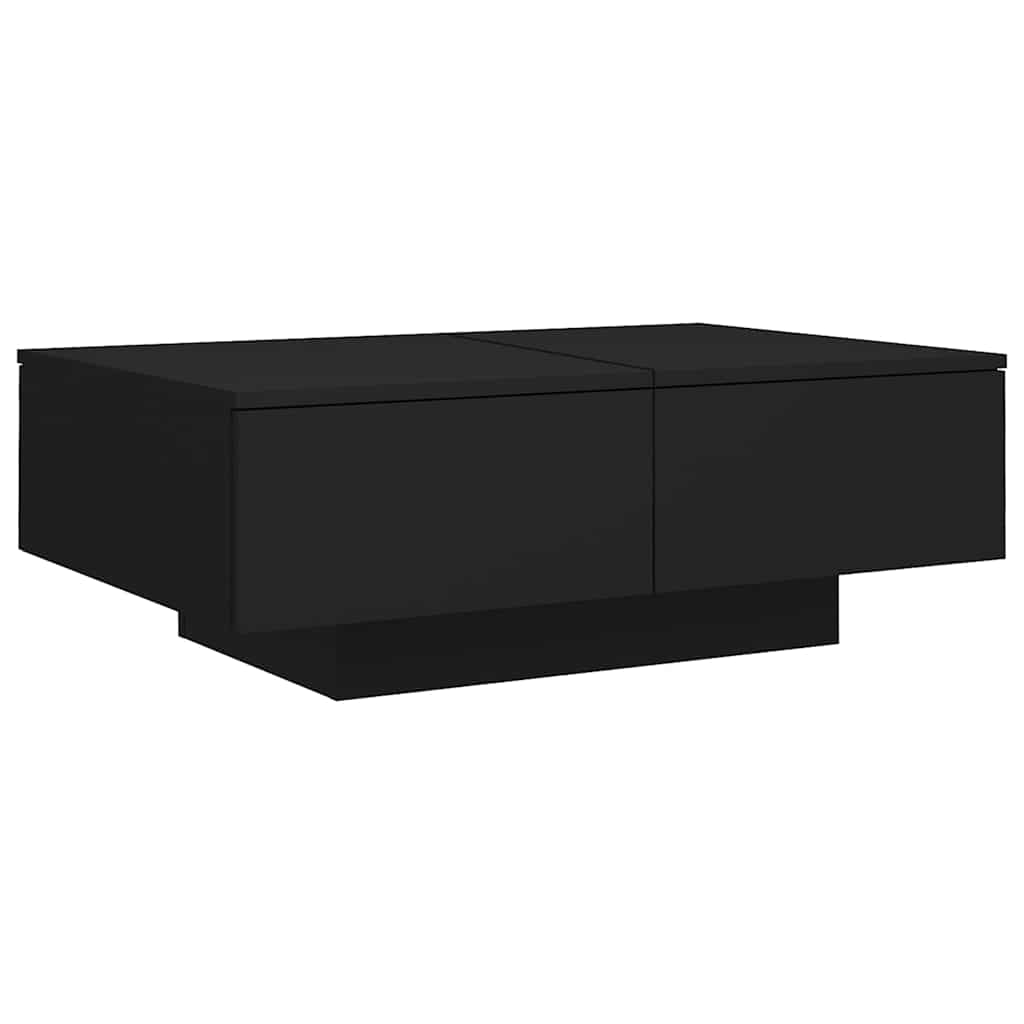 804176 vidaXL Coffee Table Black 90x60x31 cm Engineered Wood