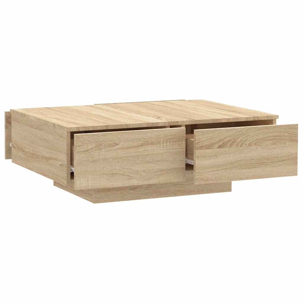 804178 vidaXL Coffee Table Sonoma Oak 90x60x31 cm Engineered Wood
