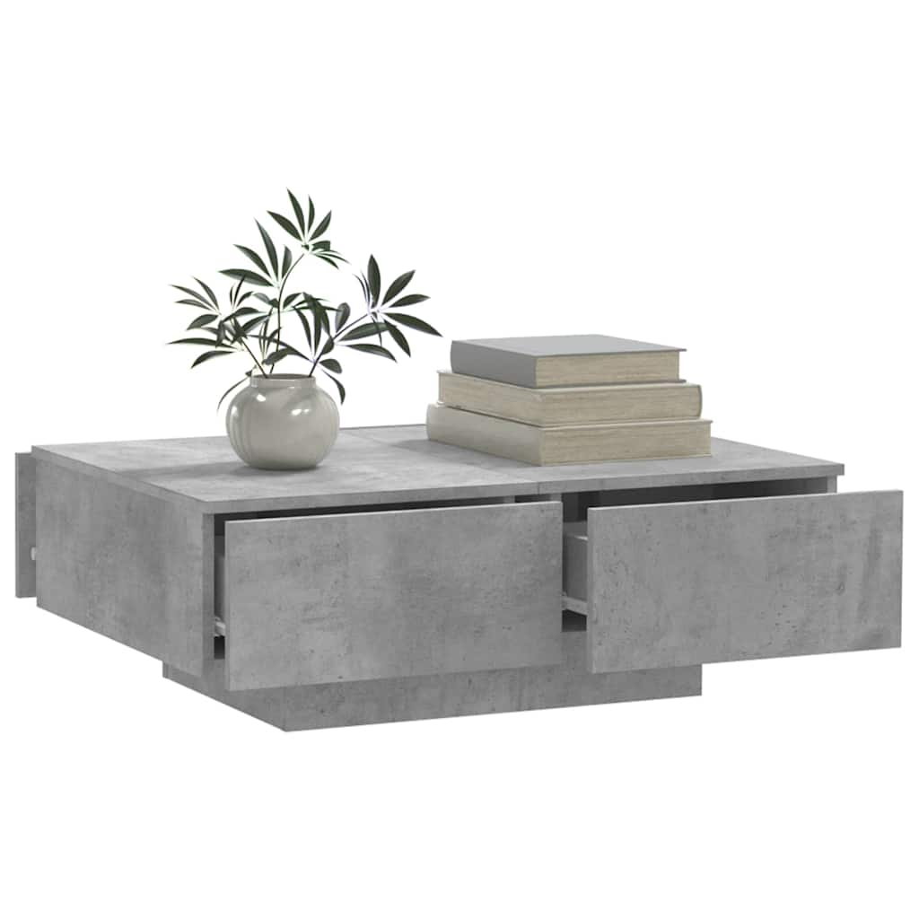 804179 vidaXL Coffee Table Concrete Grey 90x60x31 cm Engineered Wood