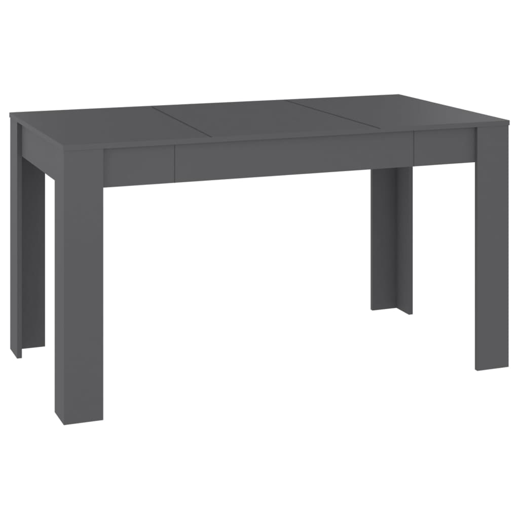 vidaXL Dining Table Grey 140x74.5x76 cm Engineered Wood