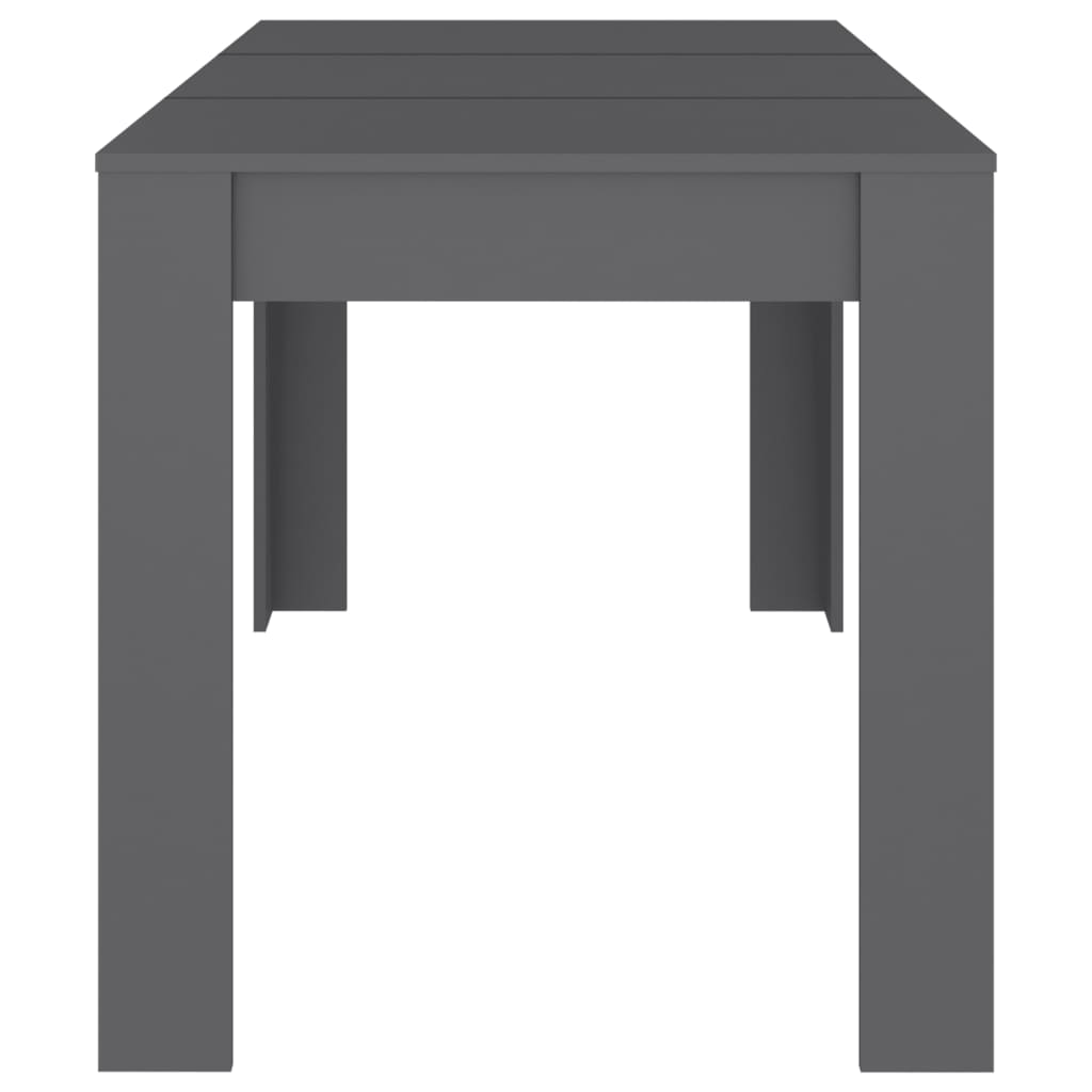 vidaXL Dining Table Grey 140x74.5x76 cm Engineered Wood