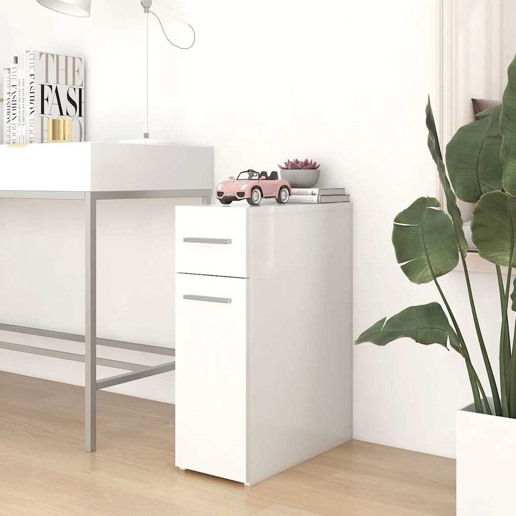 804211 vidaXL Apothecary Cabinet White 20x45,5x60 cm Engineered Wood