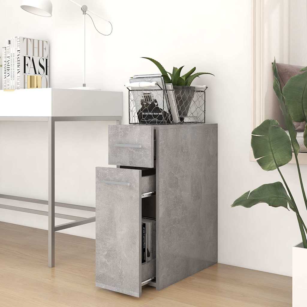 804215 vidaXL Apothecary Cabinet Concrete Grey 20x45,5x60 cm Engineered Wood