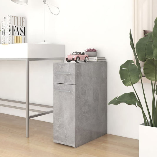 Apothecary Cabinet | Concrete grey | Engineered wood | Compact