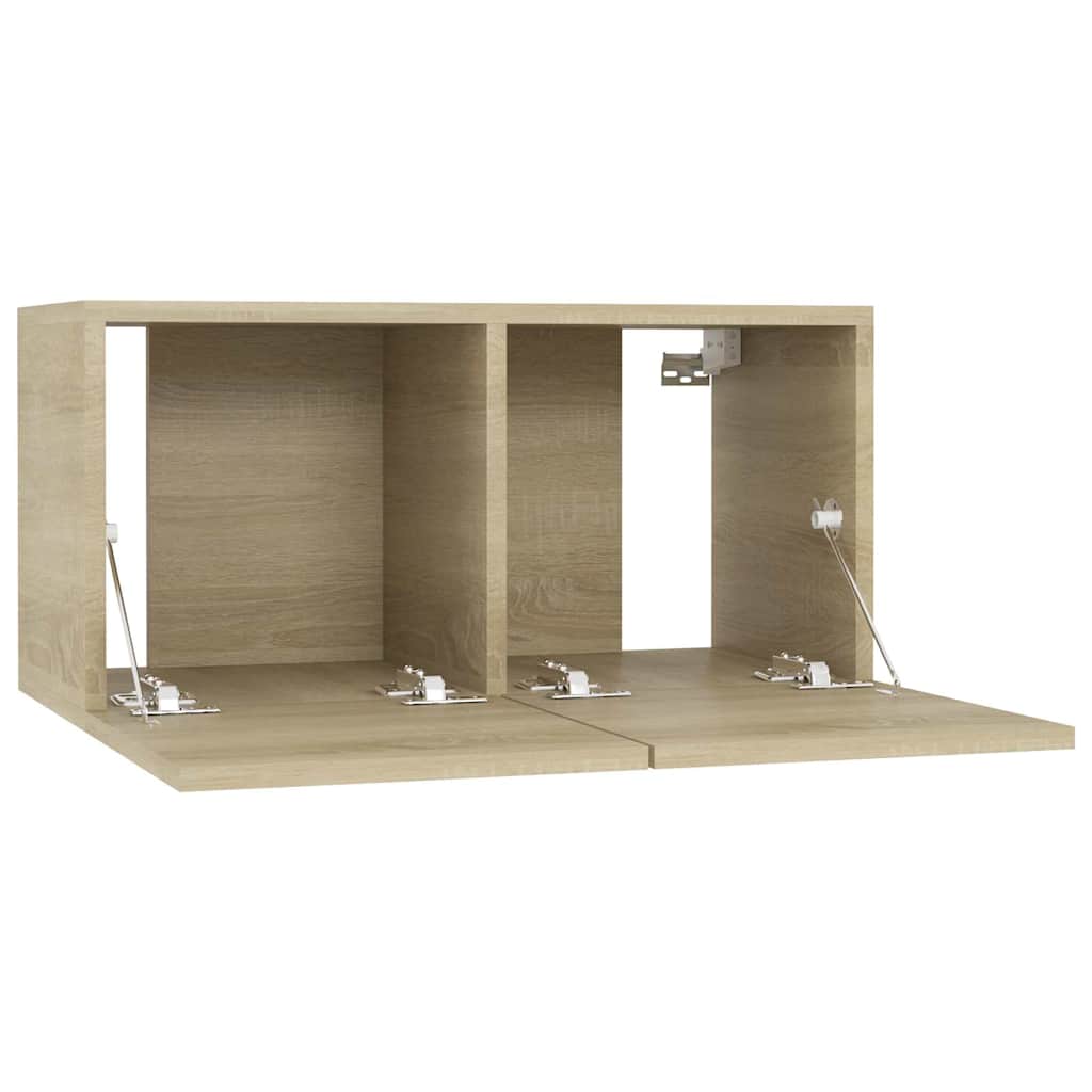 804519 vidaXL 3 Piece Hanging TV Cabinet Set Sonoma Oak 60x30x30 cm