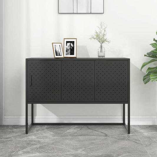 vidaXL Sideboard Black 105x35x75 cm Steel