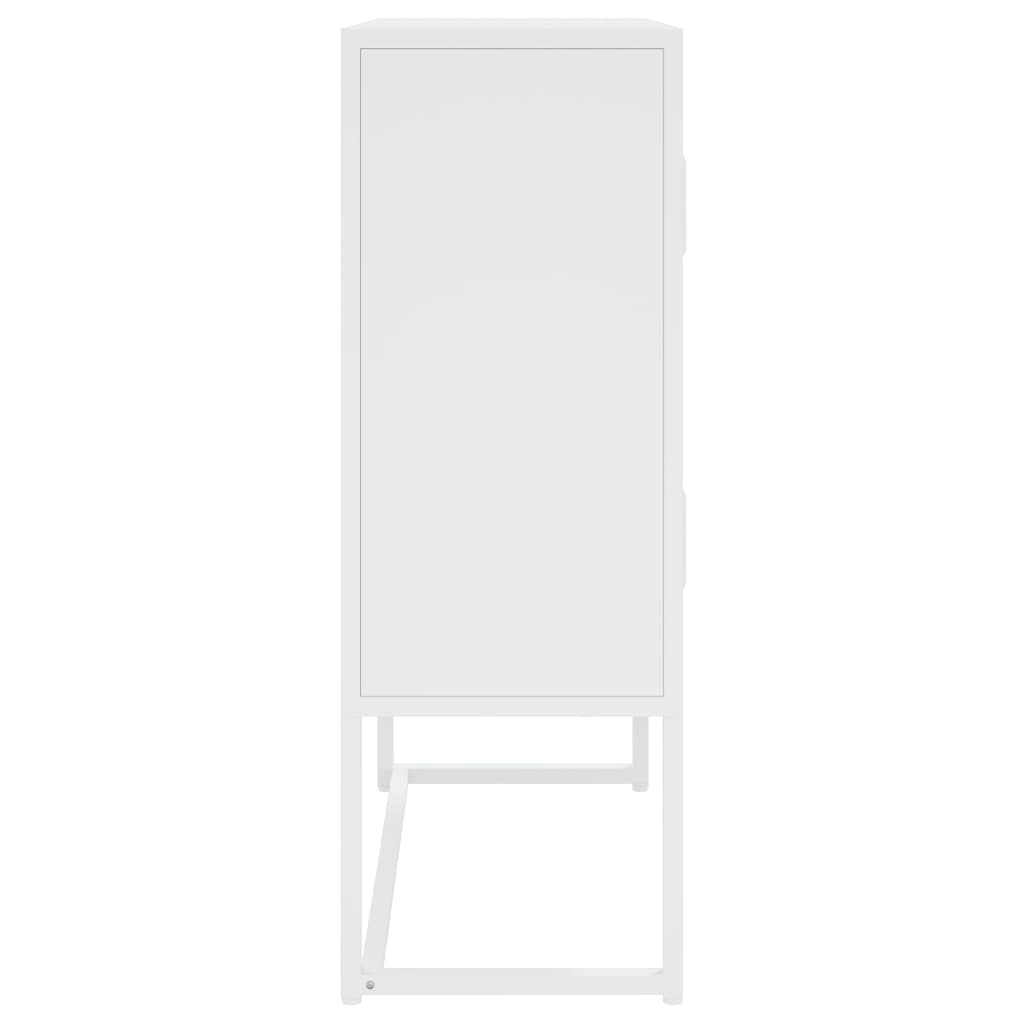 Highboard White 80x35x100 cm Steel