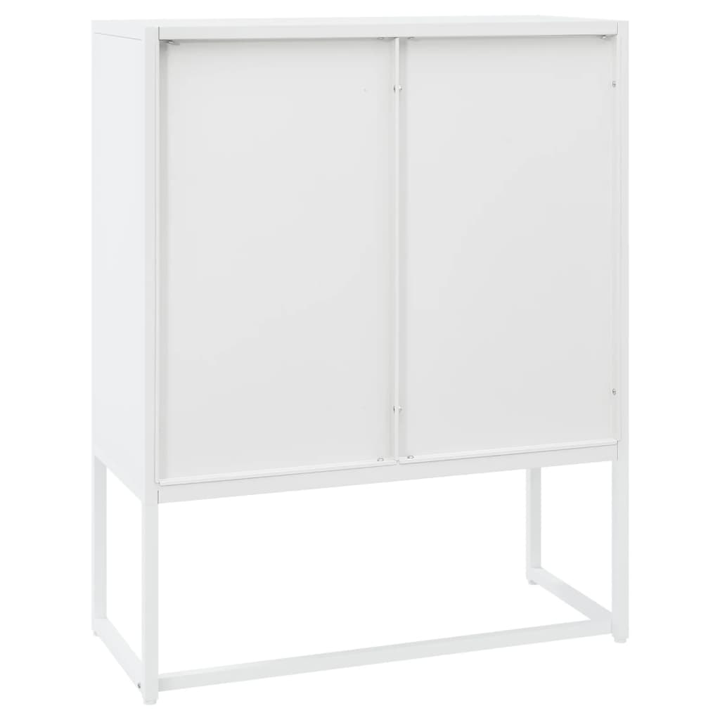 Highboard White 80x35x100 cm Steel