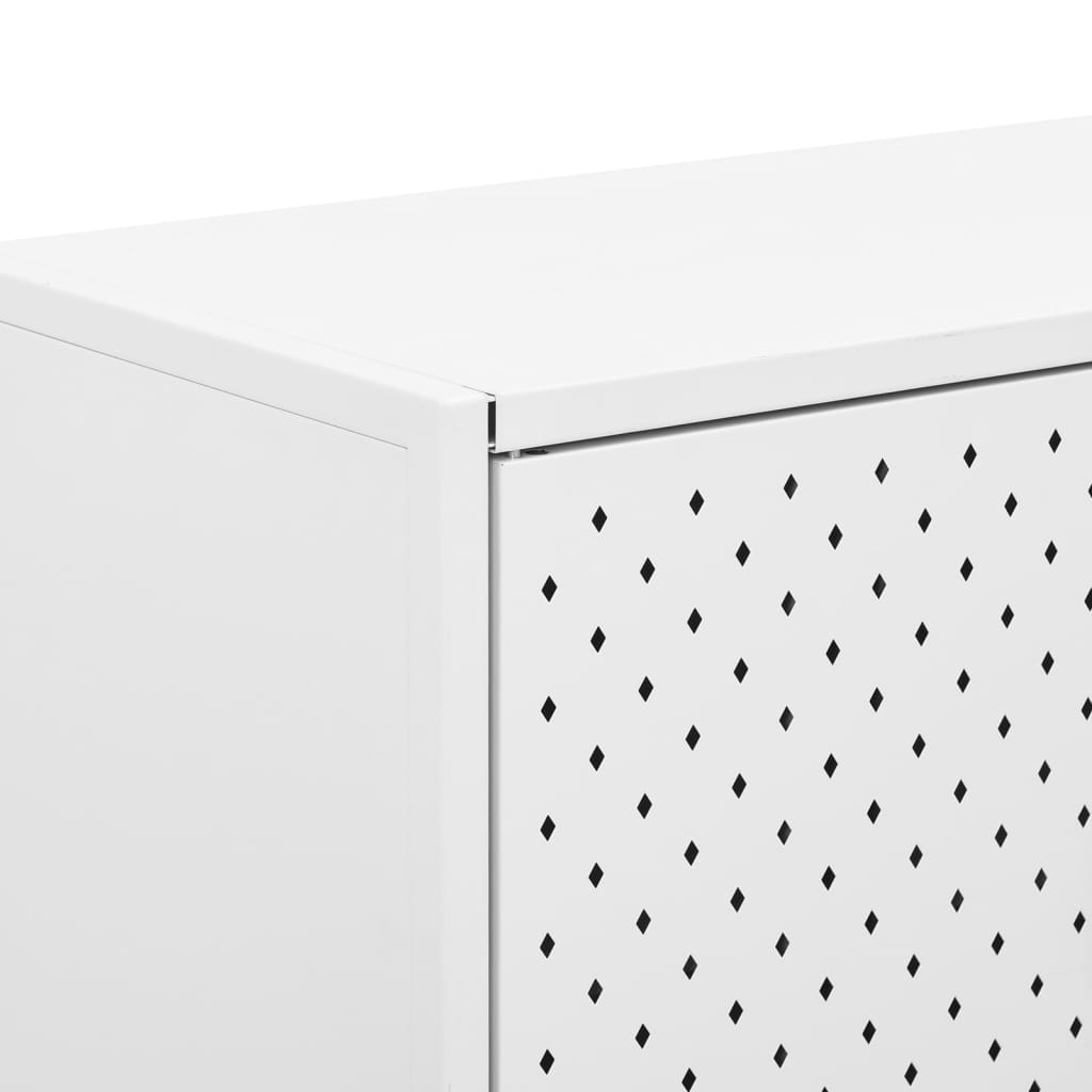Highboard White 80x35x100 cm Steel