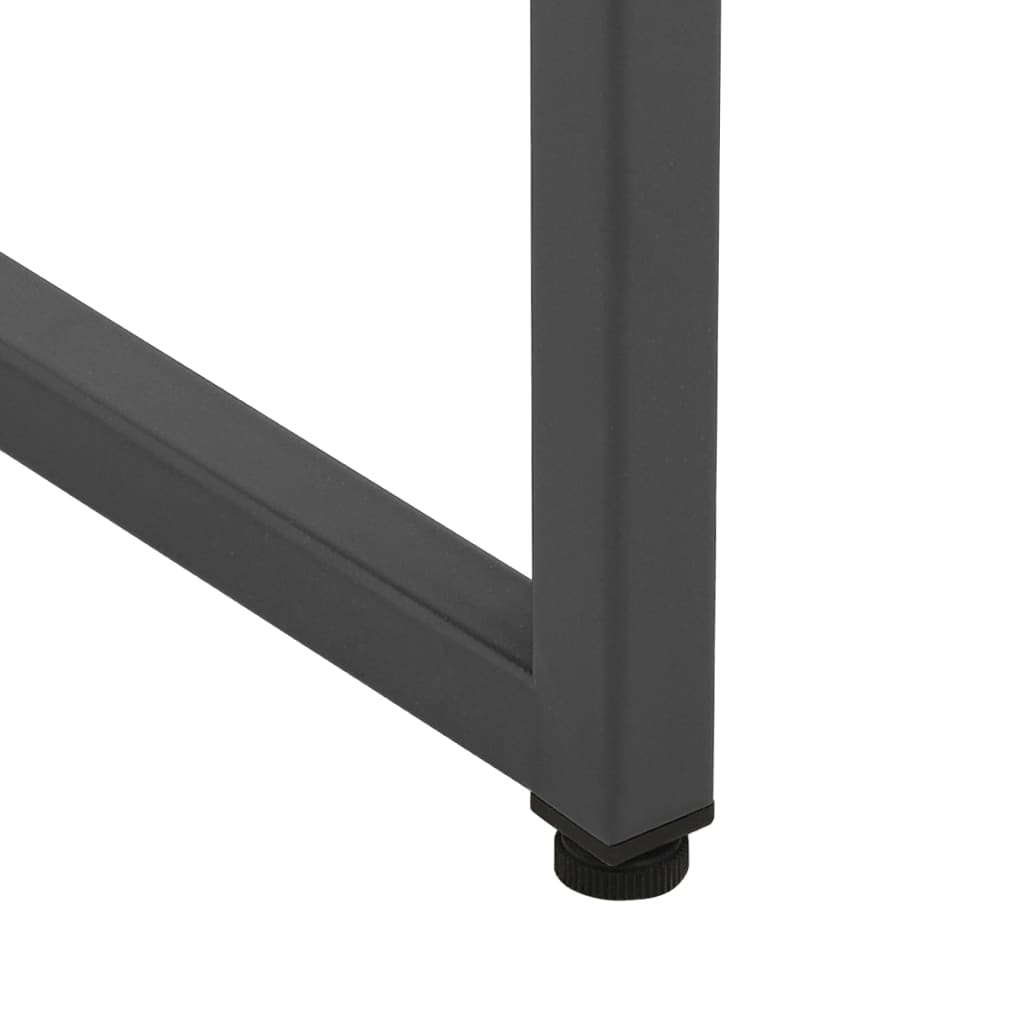 Highboard Anthracite 80x35x135 cm Steel and Tempered Glass