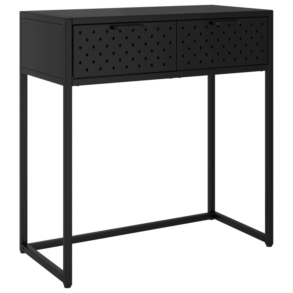 vidaXL Console Table Black 72x35x75 cm Steel