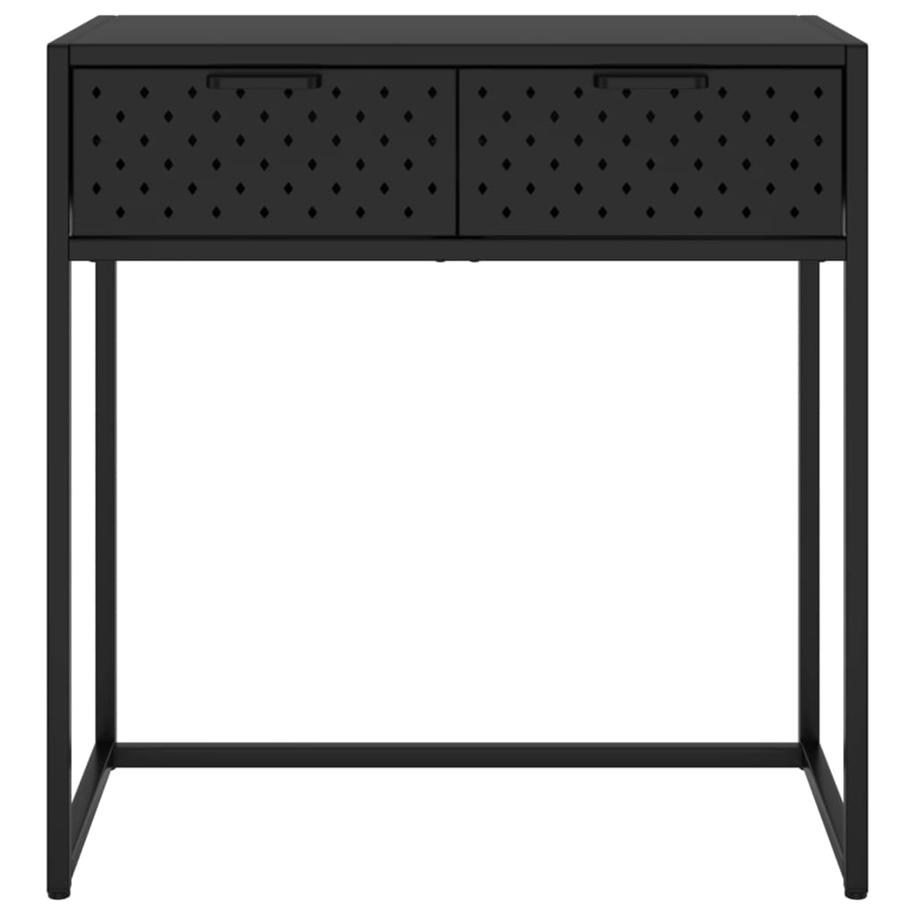 vidaXL Console Table Black 72x35x75 cm Steel