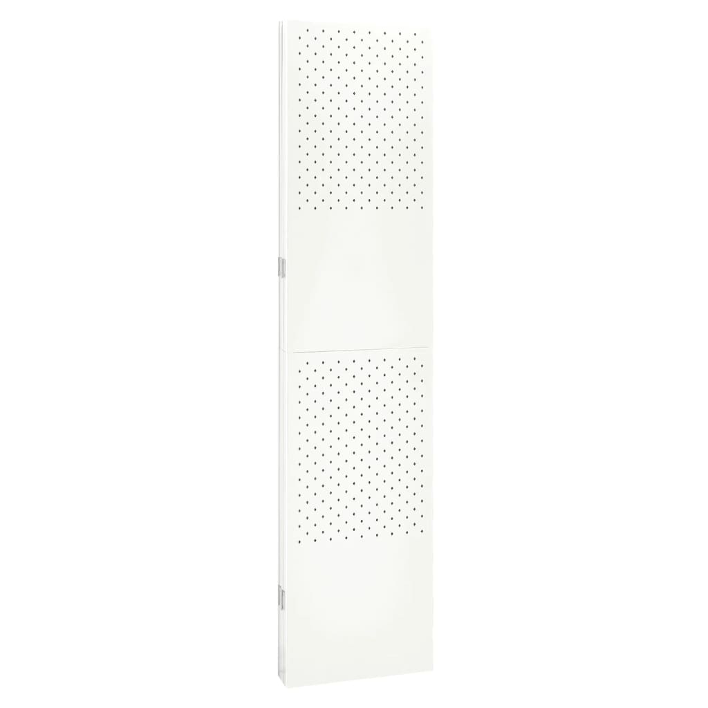 4-Panel Room Divider White 160x180 cm Steel