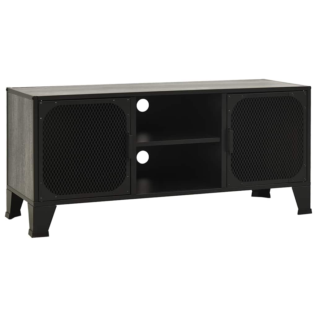 335910 vidaXL TV Cabinet Grey 105x36x47 cm Metal and MDF