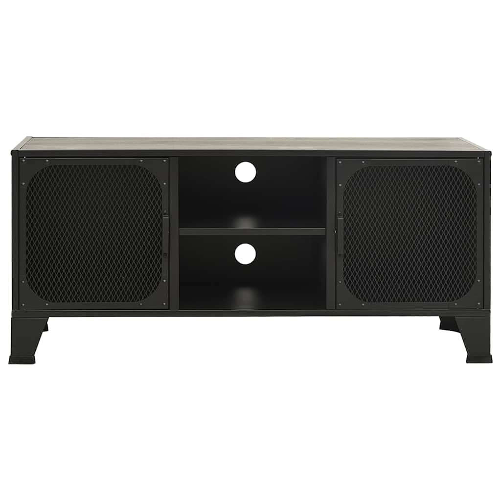 335910 vidaXL TV Cabinet Grey 105x36x47 cm Metal and MDF