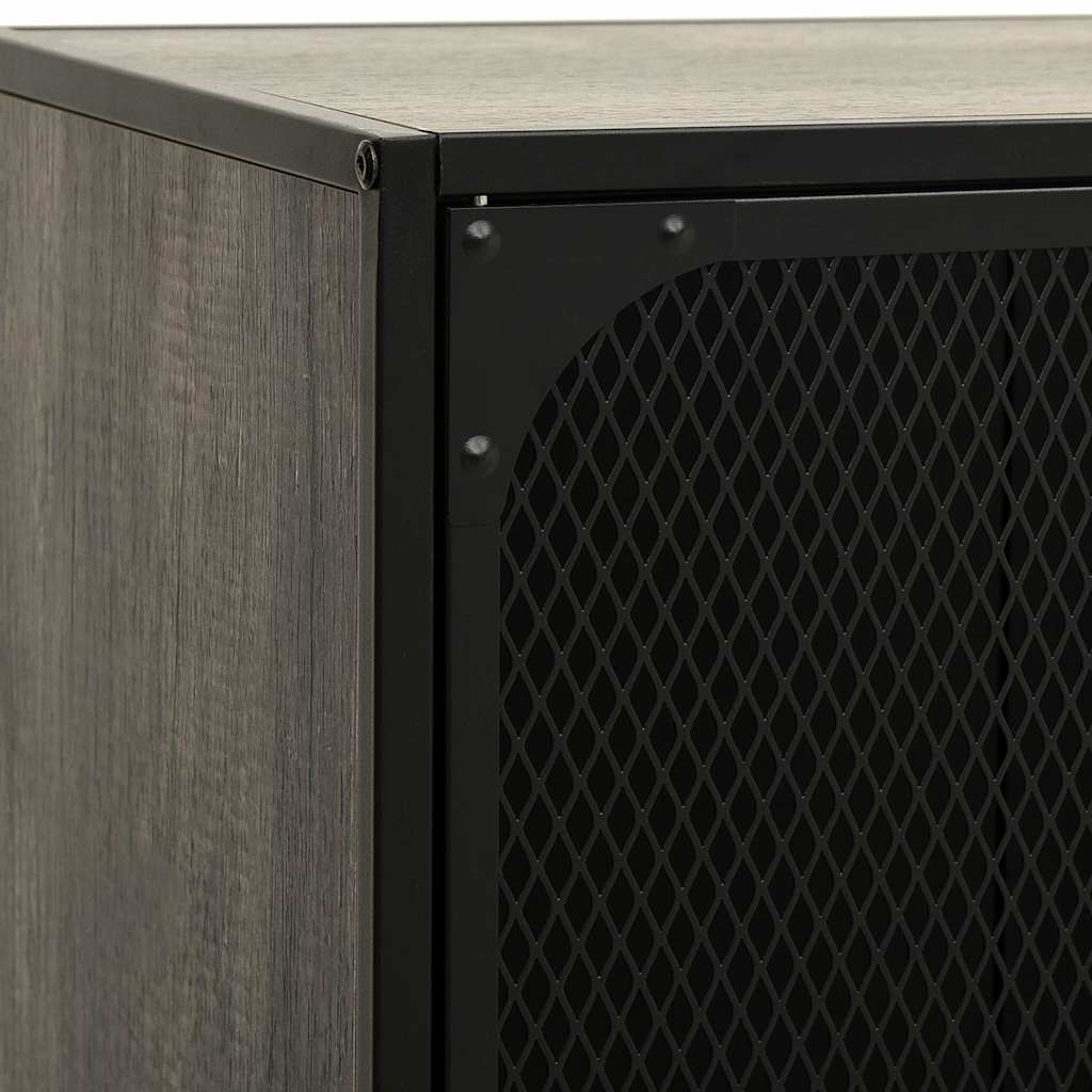 335910 vidaXL TV Cabinet Grey 105x36x47 cm Metal and MDF