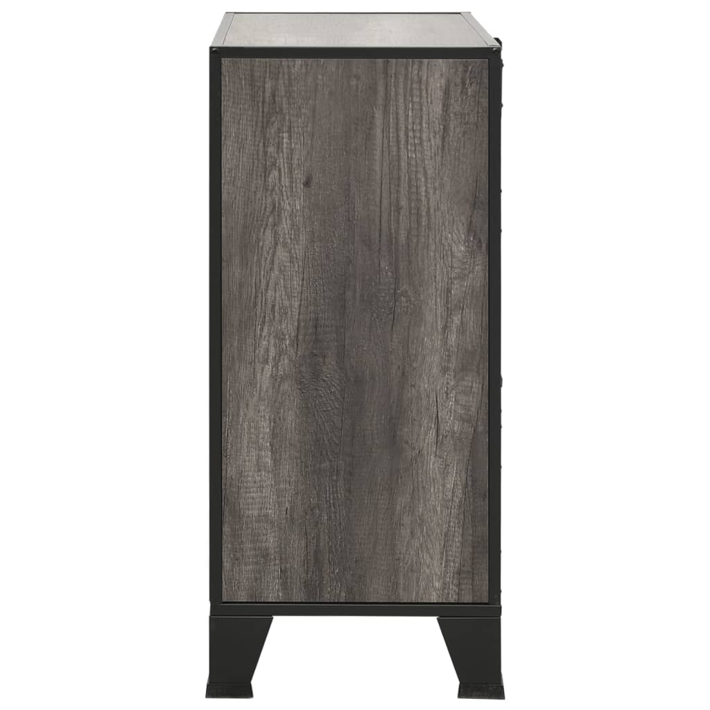Storage Cabinet | Grey | Metal and MDF | Medium | Storage Cabinet
