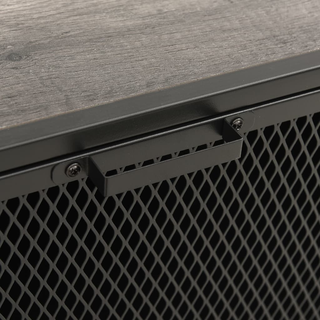 Storage Cabinet | Grey | Metal and MDF | Medium | Storage Cabinet