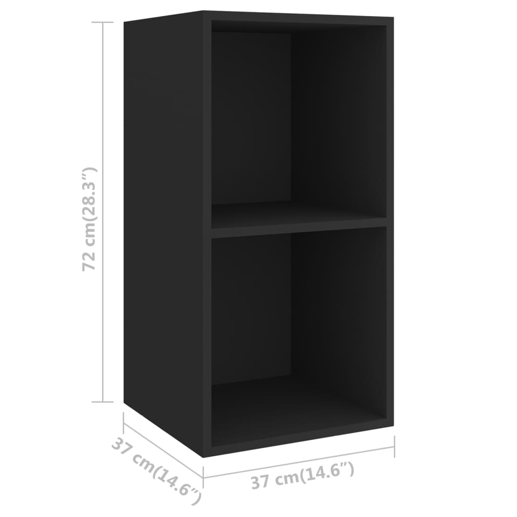 vidaXL 3 Piece TV Cabinet Set Black Engineered Wood